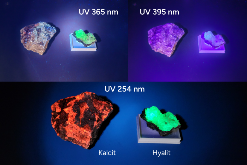 UV baterka 3v1 (254 + 365 + 395 nm)