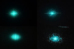 Sada difrakčních mřížek v rámečku