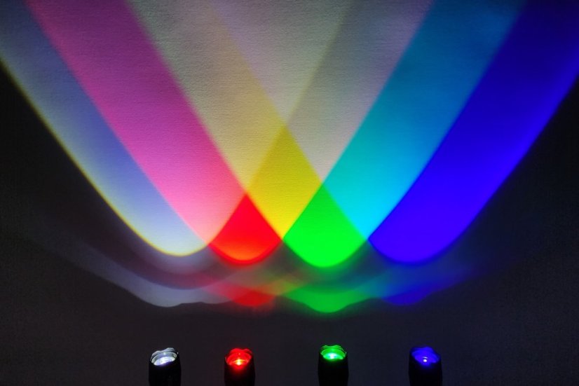 Barevná baterka RGBW